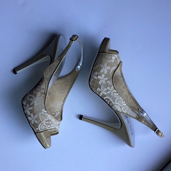 Ron White Lace Peep Toe Heels - sz. Eu 36 - new - Picture 2 of 5